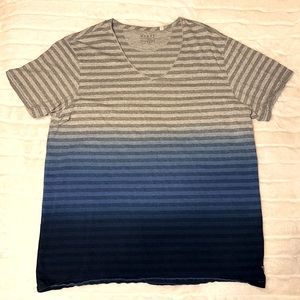 Mens Guess Deep V-neck Ombré Shirt